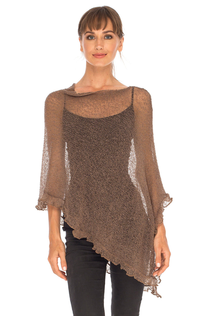 Feminine Flaire Poncho - LOVE SHU SHI