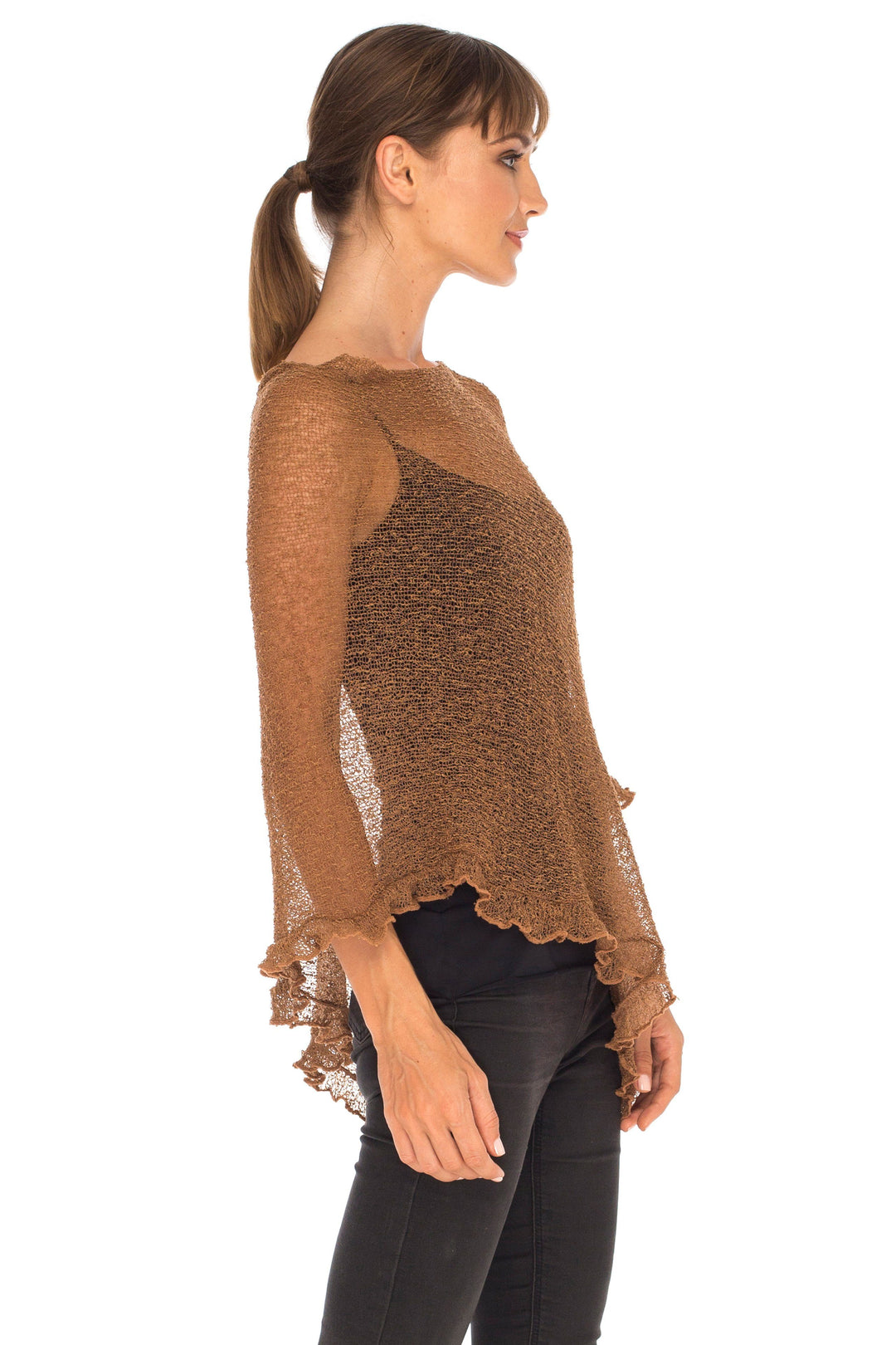 Feminine Flaire Poncho - LOVE SHU SHI