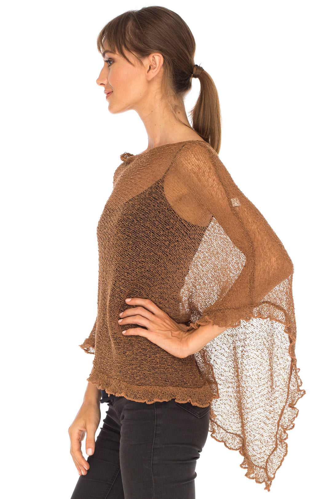 Feminine Flaire Poncho - LOVE SHU SHI