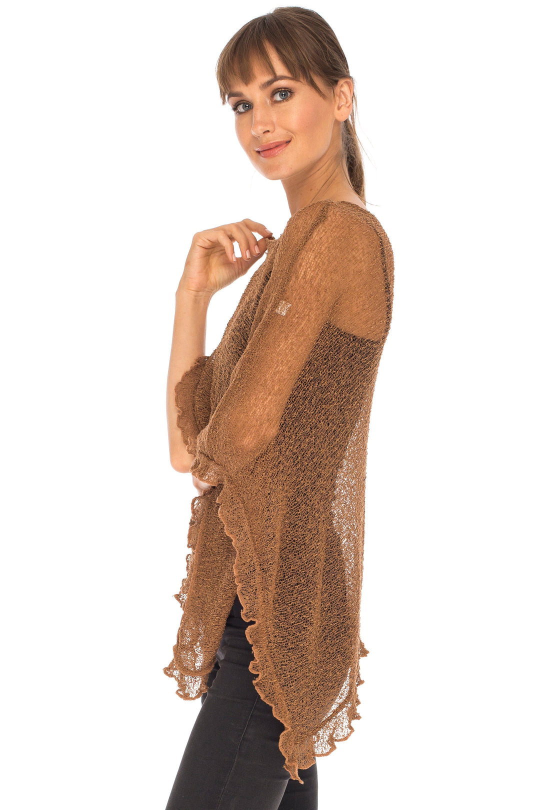 Feminine Flaire Poncho - LOVE SHU SHI