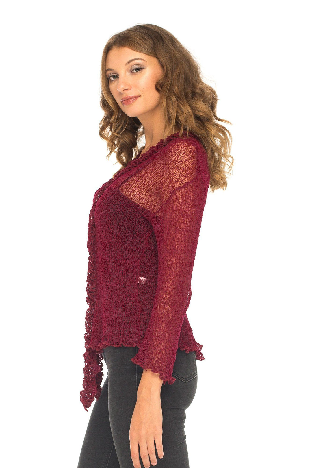 Ruffle Tie Top Shrug - Love-Shu-Shi