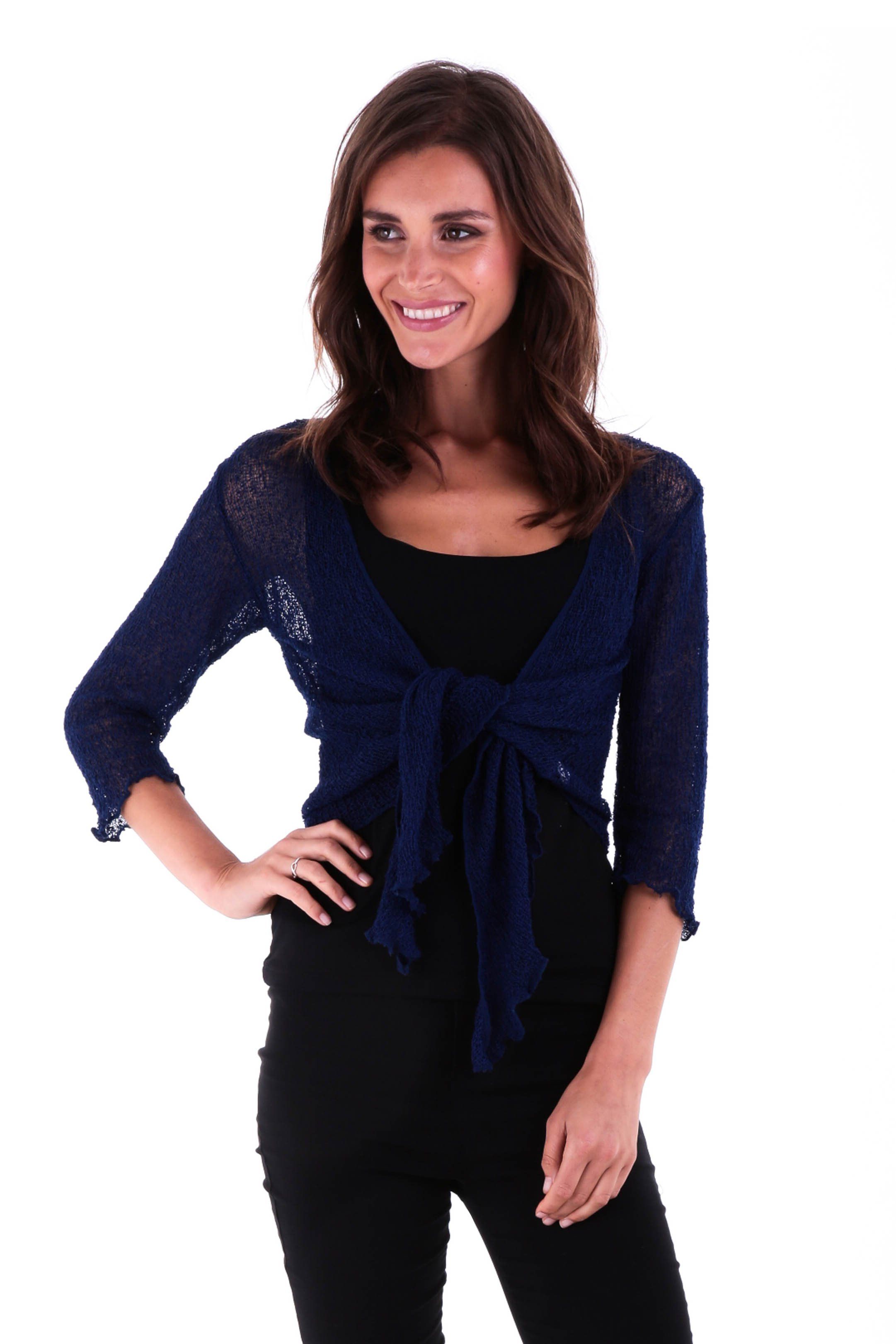 Navy on sale sheer shrug