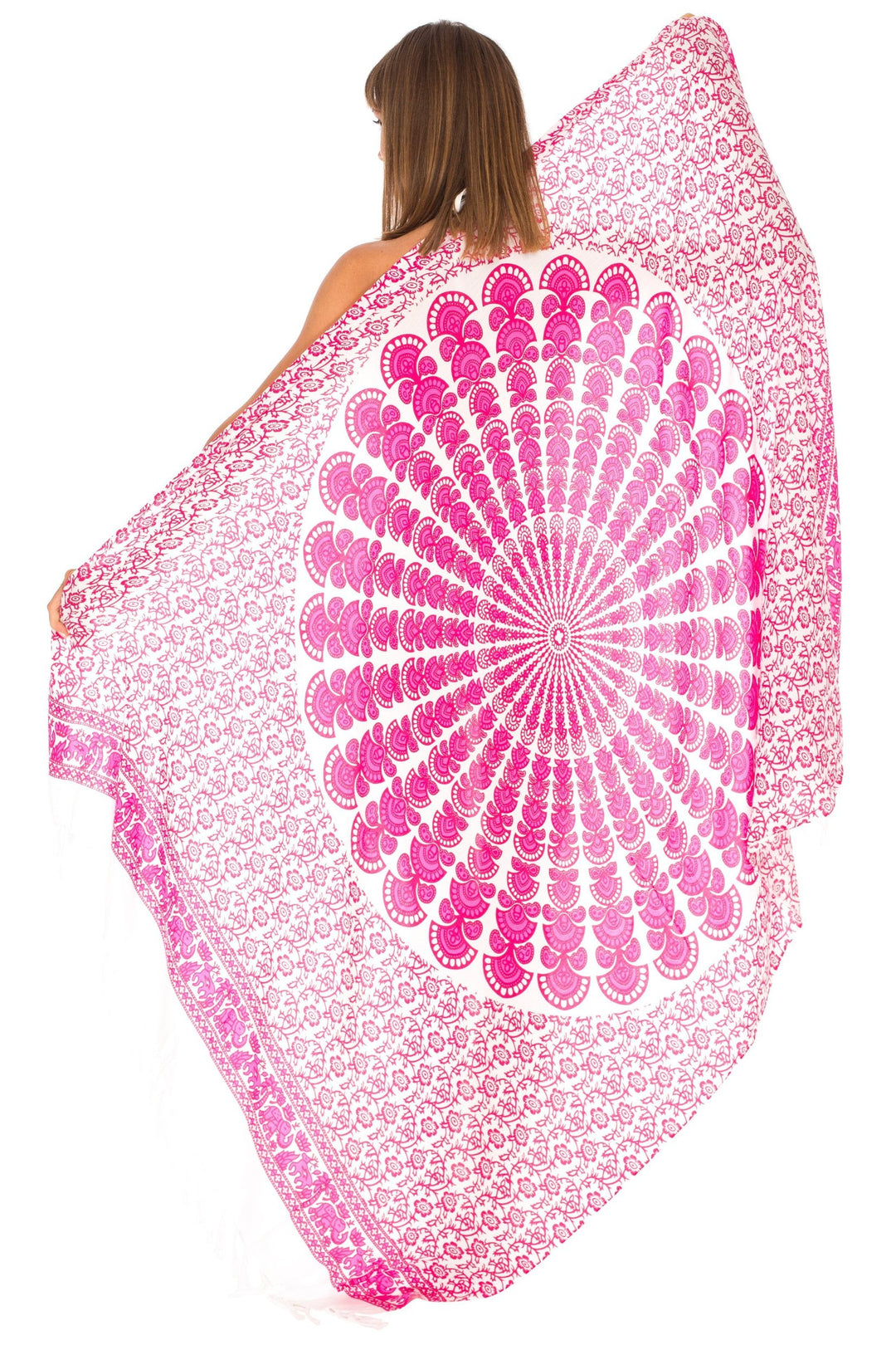 SHU - SHI Women Beach Cover Up Sarong Swimsuit Cover - Up Pareo Coverups Print - Love ShuShi