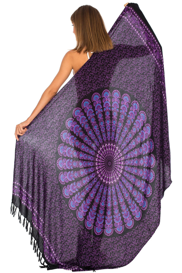 SHU - SHI Women Beach Cover Up Sarong Swimsuit Cover - Up Pareo Coverups Print - Love ShuShi