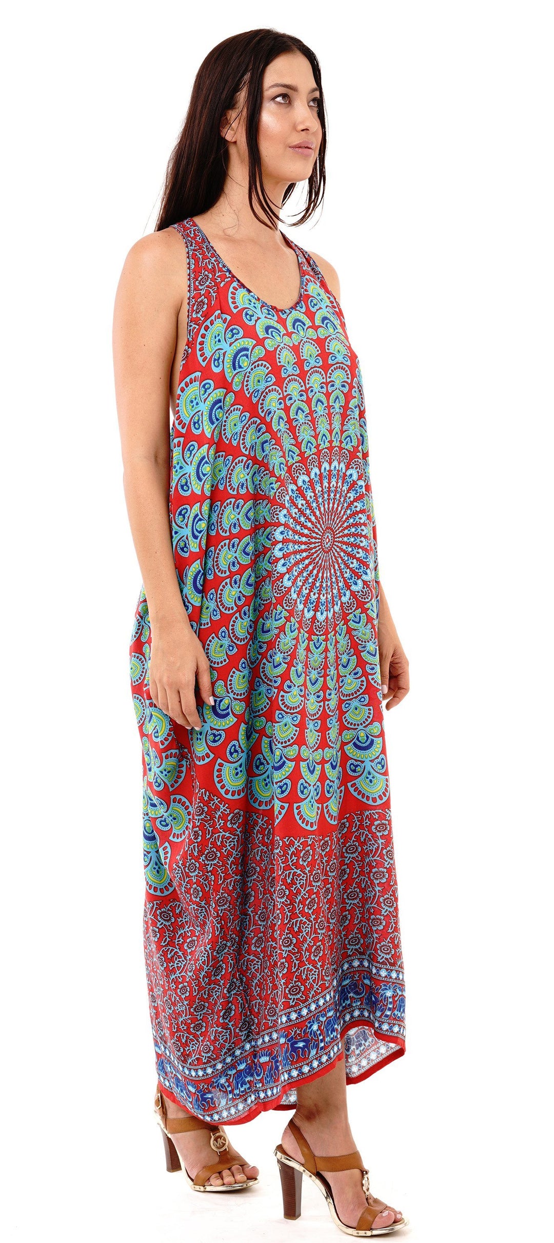 Calypso Summer Boho Mandala Maxi Dress - Love ShuShi