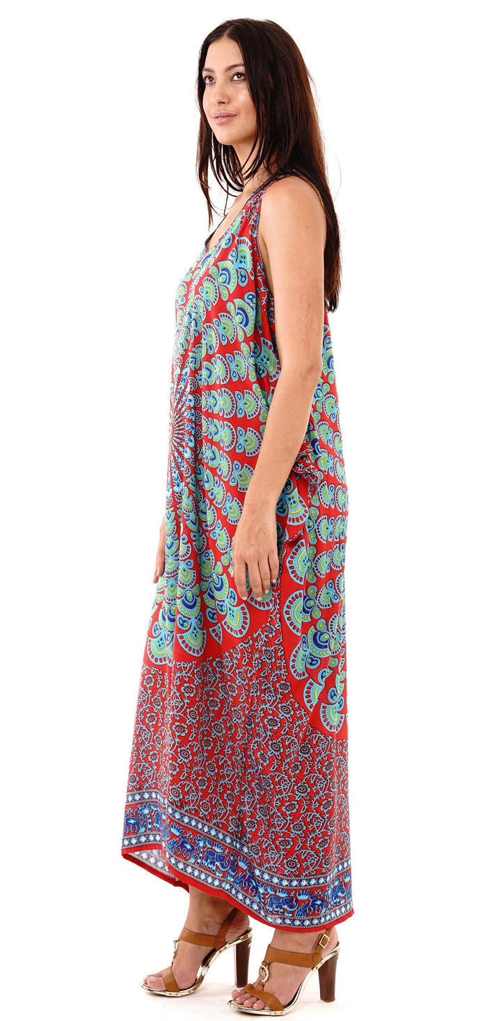 Calypso Summer Boho Mandala Maxi Dress - Love ShuShi