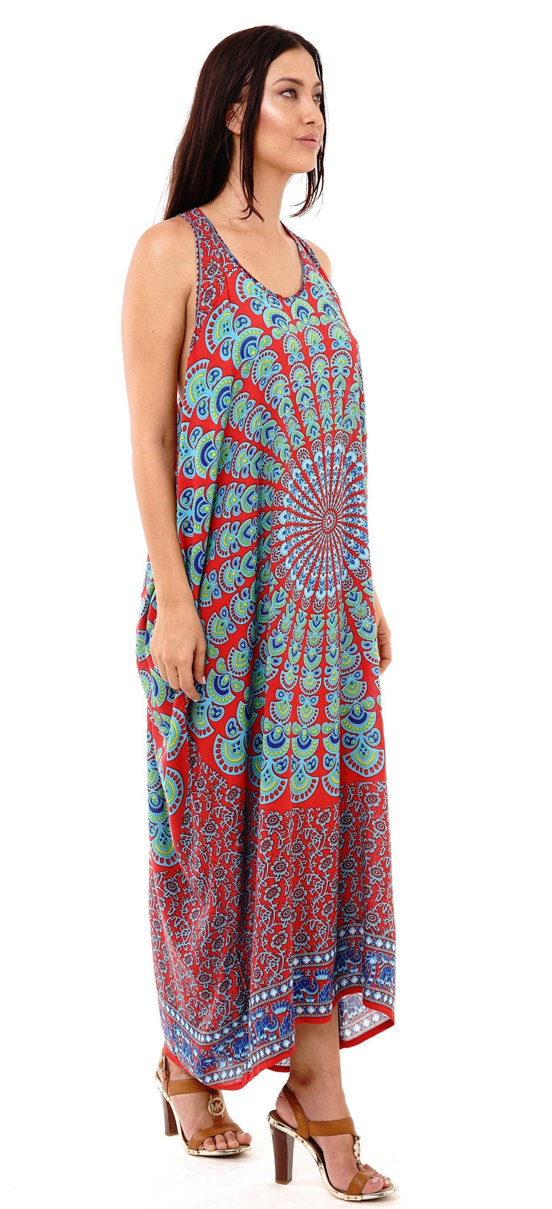 Calypso Summer Boho Mandala Maxi Dress - Love ShuShi