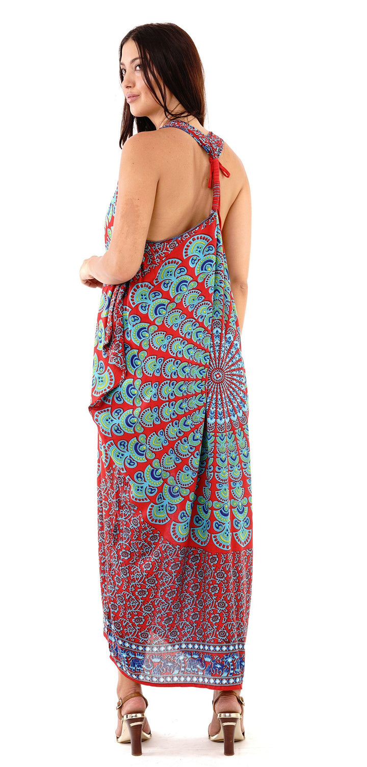 Calypso Summer Boho Mandala Maxi Dress - Love ShuShi