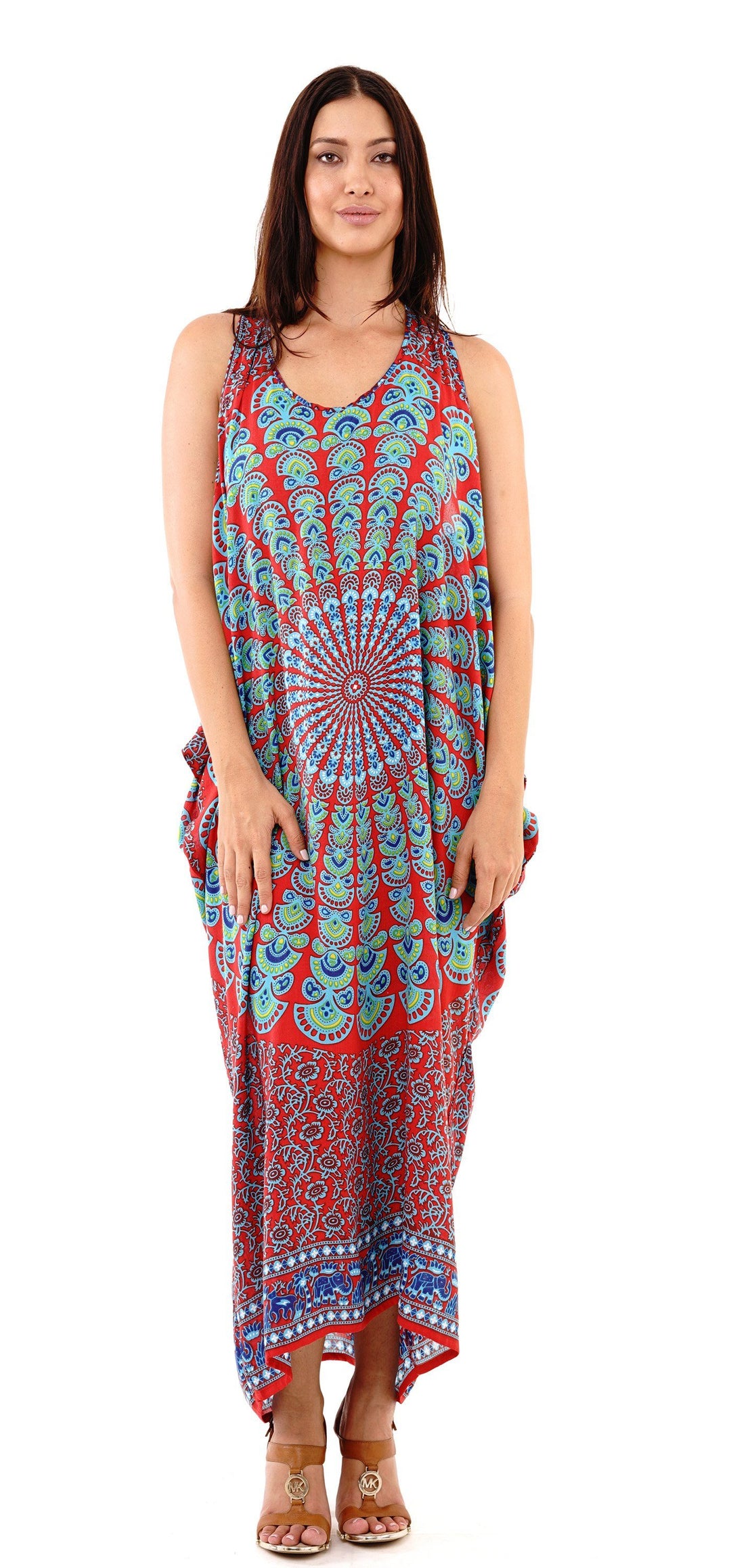 Calypso Summer Boho Mandala Maxi Dress - Love ShuShi