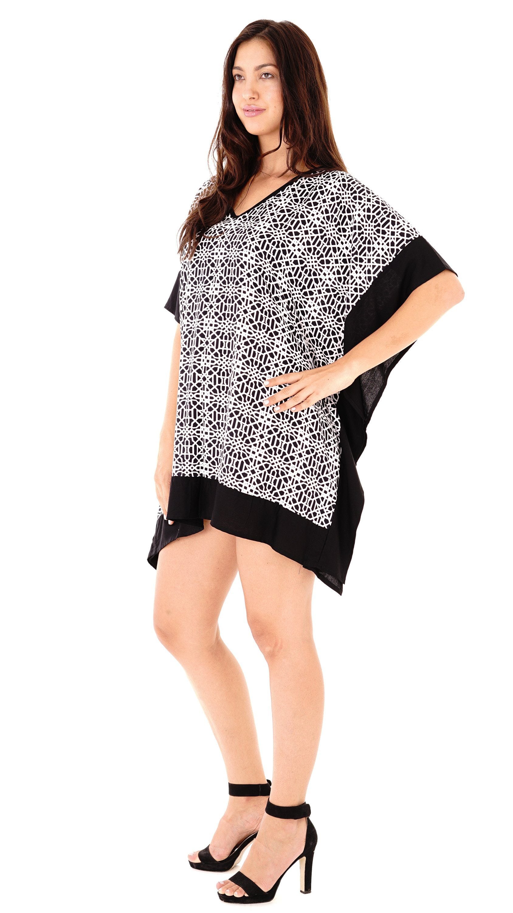 Kelsey Boho Chic Summer Geometric Print Tunic Dress - Love-Shu-Shi