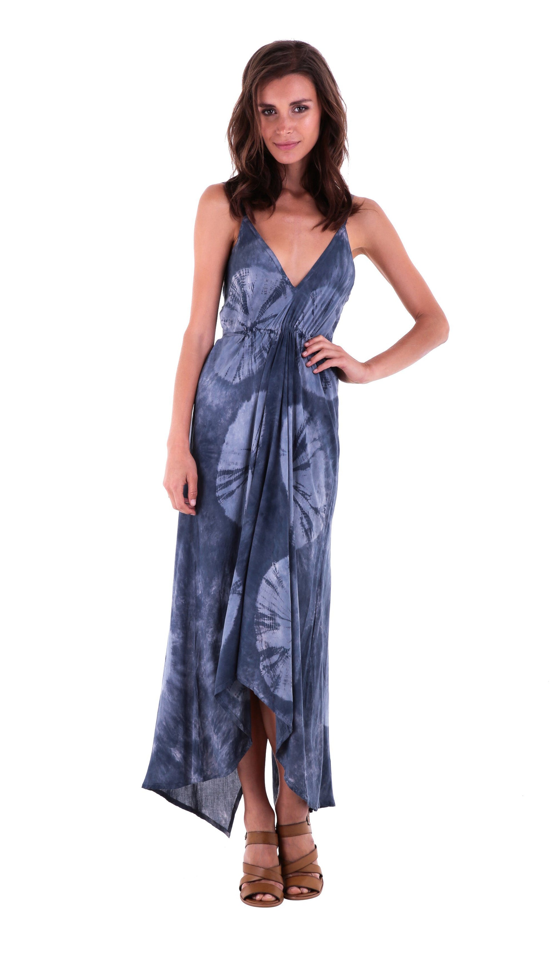 Savanah Long Asymmetrical Summer Slip Dress - Love-Shu-Shi
